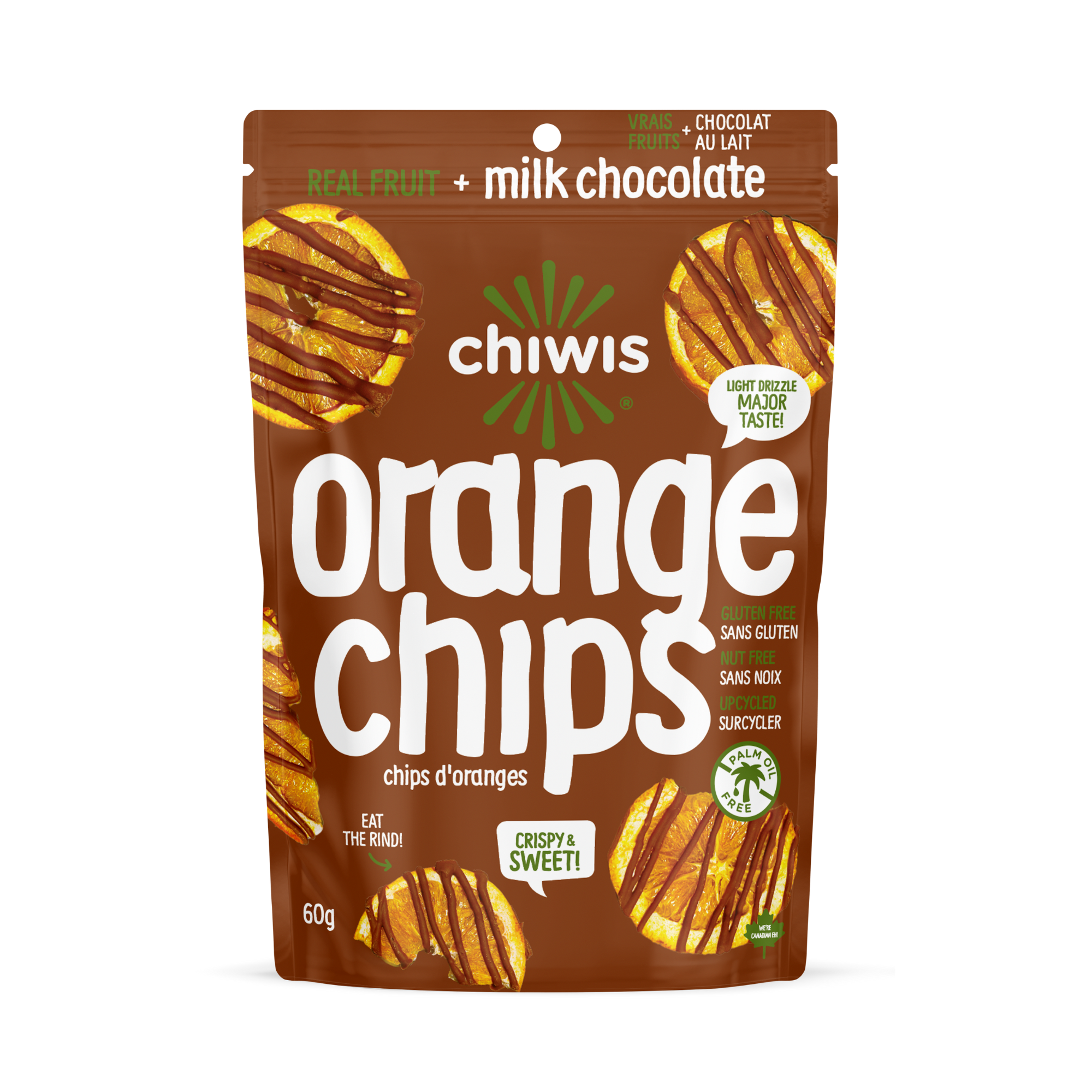 Milk  Chocolate Drizzled Orange Chips